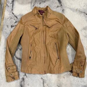 Women’s Bagatelle brown Leather Jacket size L